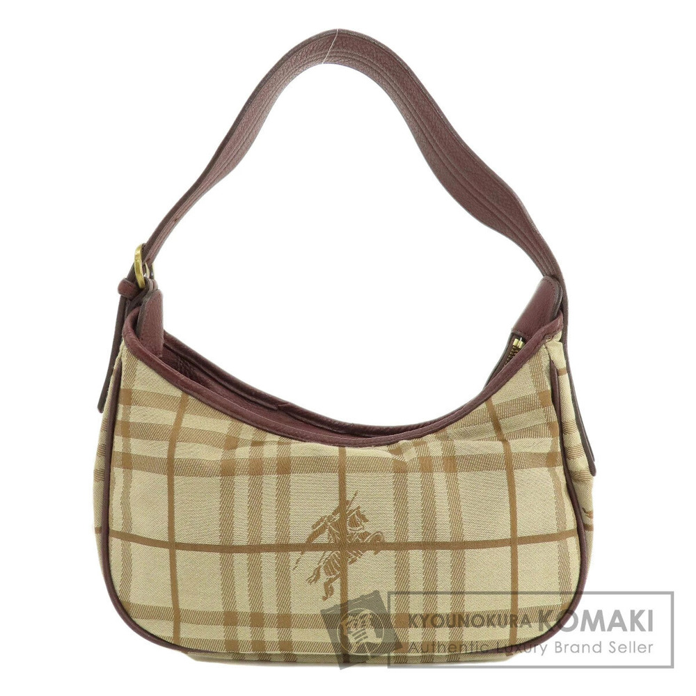 Burberry Check Shoulder Bag Canvas
